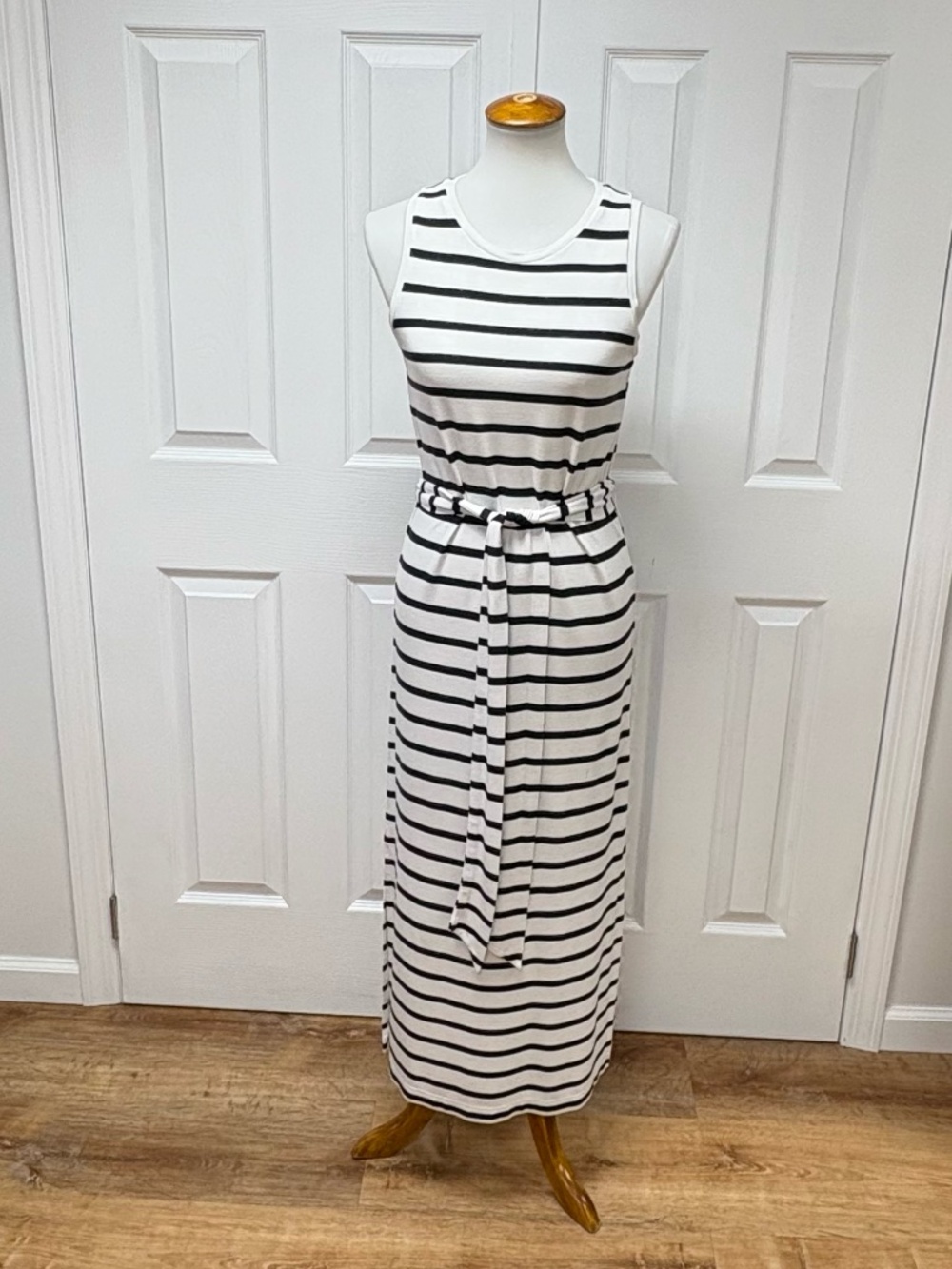 Banana Republic Black and White Striped Sleeveless Dress -Size S.